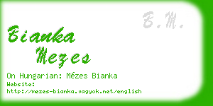 bianka mezes business card